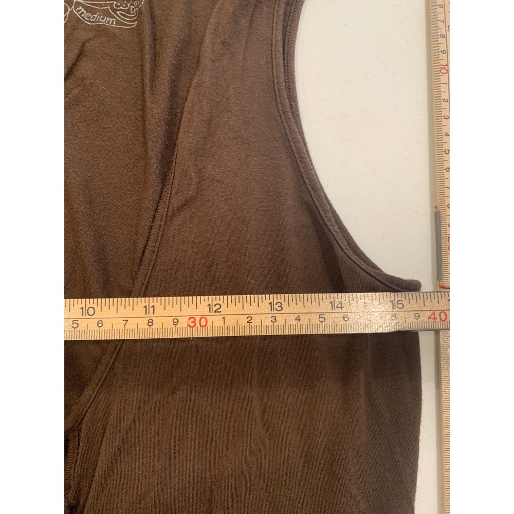 American Rag Fringe Open Front Vest Medium Brown Boho Western Hippie Women - Picture 7 of 7